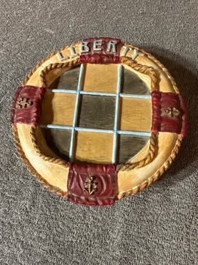 Unique Nautical Jim Buoy Wood & Ceramic Tic Tac Toe Game